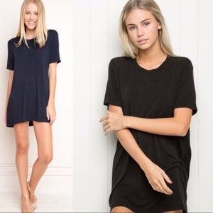 Black suede Brandy Melville Tshirt Dress